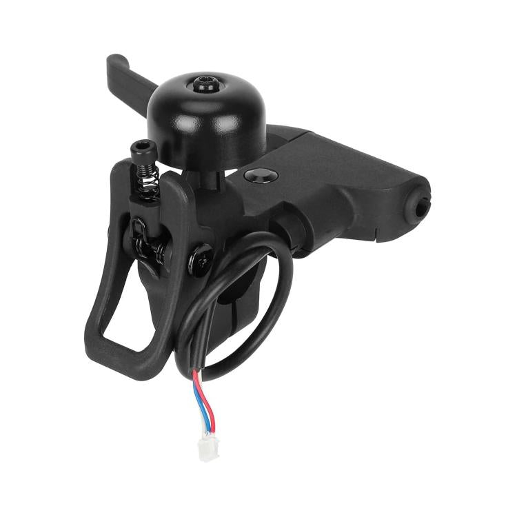 Black scooter bell brake lever with mounting bracket and cable