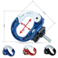 Blue front scooter hook; white pad with size measurement diagram