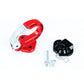 Red front scooter hook kit with screws, bolts, and black mounting bracket