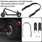 Black rear fender gap cover brackets with curved arms and mounting holes
