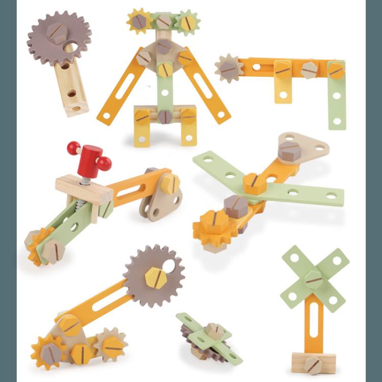 Simulation DIY Children Pretend Play Multifunctional Wooden Tool Bench