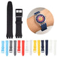 xDfind Convex Mouth Solid Color Silicone Watch Band, For Swatch 17mm
