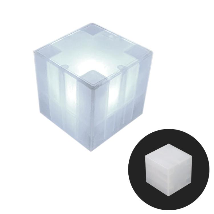 Ice blue translucent magnetic cube LED night light, 2.5 cm