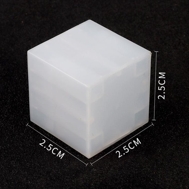 2.5 cm white magnetic LED cube night light block