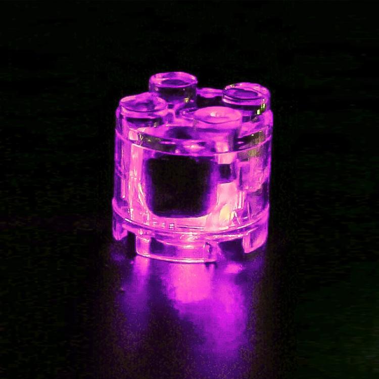2x2 Round Building Blocks LED Light Accessories DIY Educational Toy