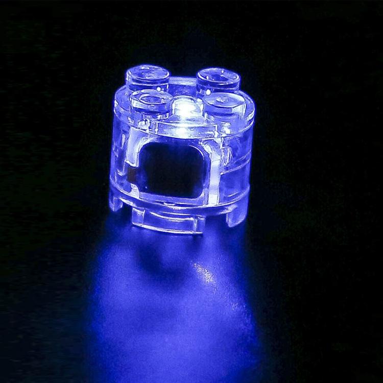 2x2 Round Building Blocks LED Light Accessories DIY Educational Toy