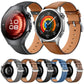 Press Button Leather Watch Band, 22mm