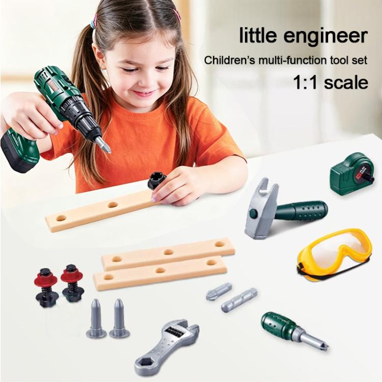 Children Pretend Play DIY Simulation Electric Drill Tool Set