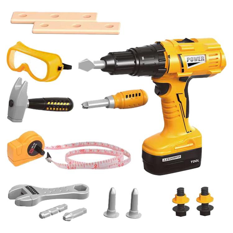 Children Pretend Play DIY Simulation Electric Drill Tool Set