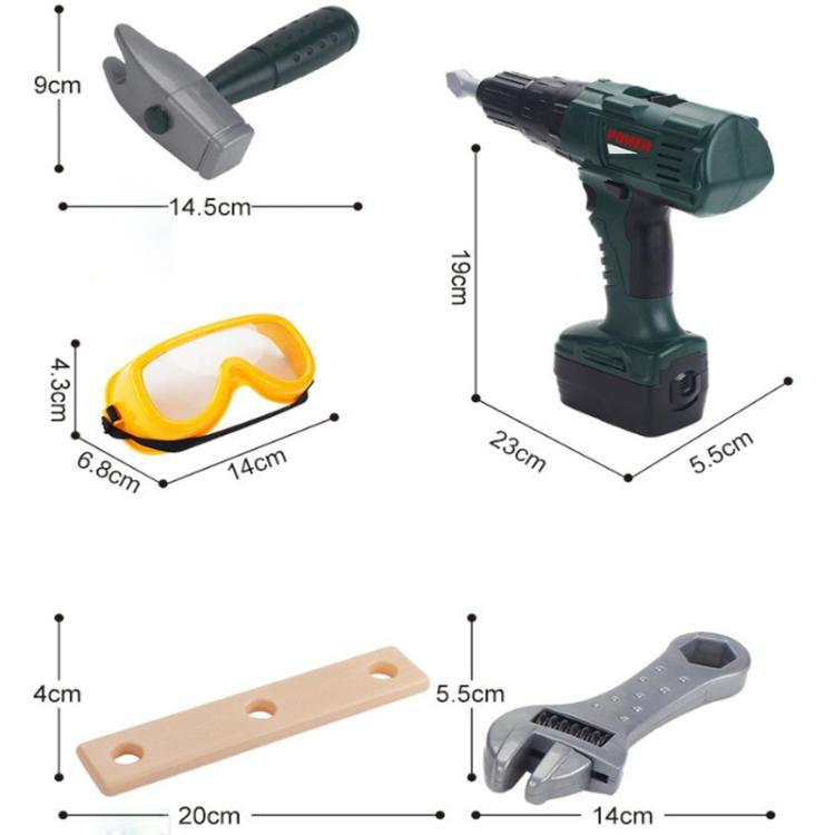Children Pretend Play DIY Simulation Electric Drill Tool Set