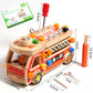 Kids Early Education Multifunctional Solid Wood Disassembly Fire Truck