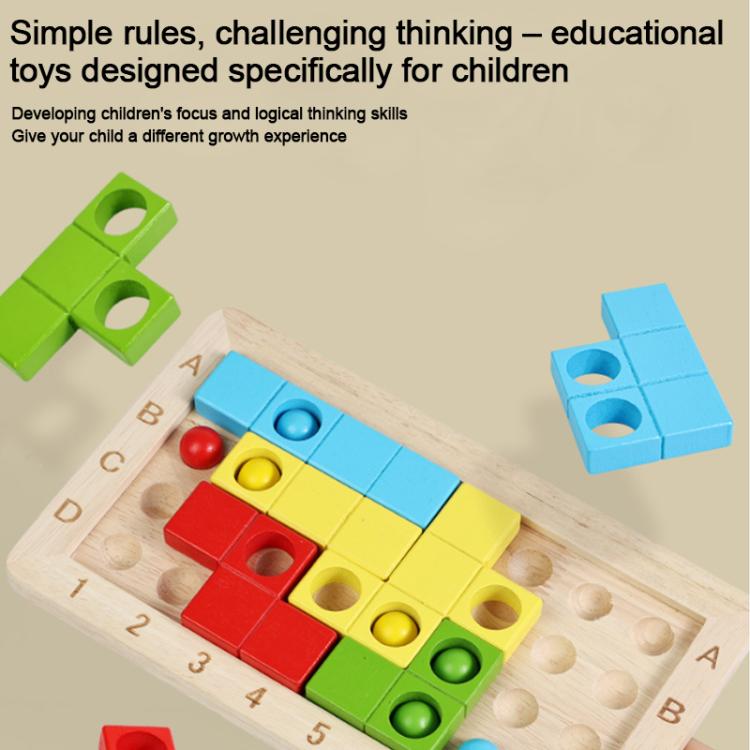 Children Magic Cube Wooden Educational Building Block Puzzle