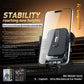 Black K-captain style air vent phone holder with swing-style mount base