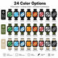 24 color options display for square quartz watches with nylon straps