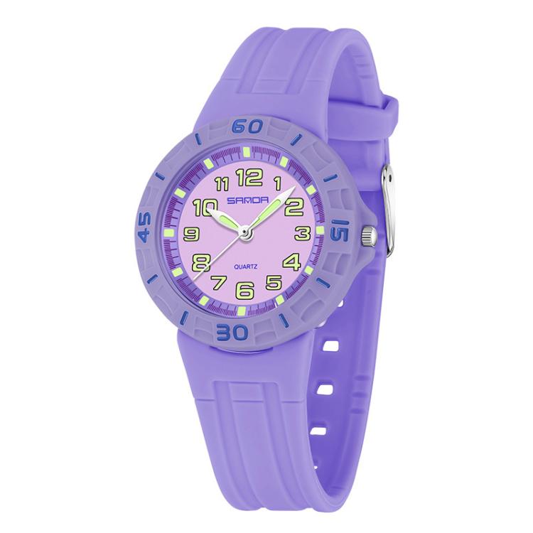 SANDA 6386 Simple 5ATM Waterproof Luminous Children Watch