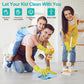 Toy cleaning kit with mop and brushes, spray bottle, bucket, and included gloves
