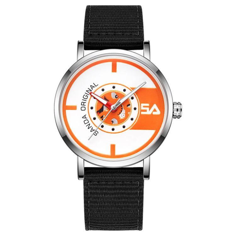 SANDA 3217 Preppy Style 5ATM Waterproof Student Watch with Nylon Strap