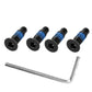 4 extended front scooter screws with blue thread sealant plus hex wrench