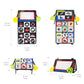 Foldable cloth baby book toy with mirror window and black-and-red pattern learning pages
