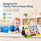 Foldable cloth baby book toy with mirror window and numbered animal picture panels