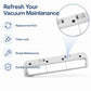 Main brush cover replacement for robot vacuum, angled view of white segmented cover