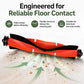 Replacement main roller brush for robot vacuum, orange with black bristle roll