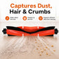 Replacement main roller brush with orange housing and black bristles