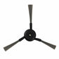 Replacement side brush for robot vacuum, three gray bristle arms with black hub