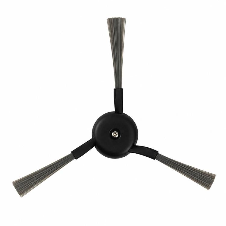 Replacement side brush for robot vacuum, three gray bristle arms with black hub