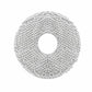 Replacement light gray mop pad for robot vacuum, circular loop fabric with center hole
