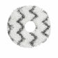 Replacement mop pad for robot vacuum, light gray/white circular loop fabric with center hole