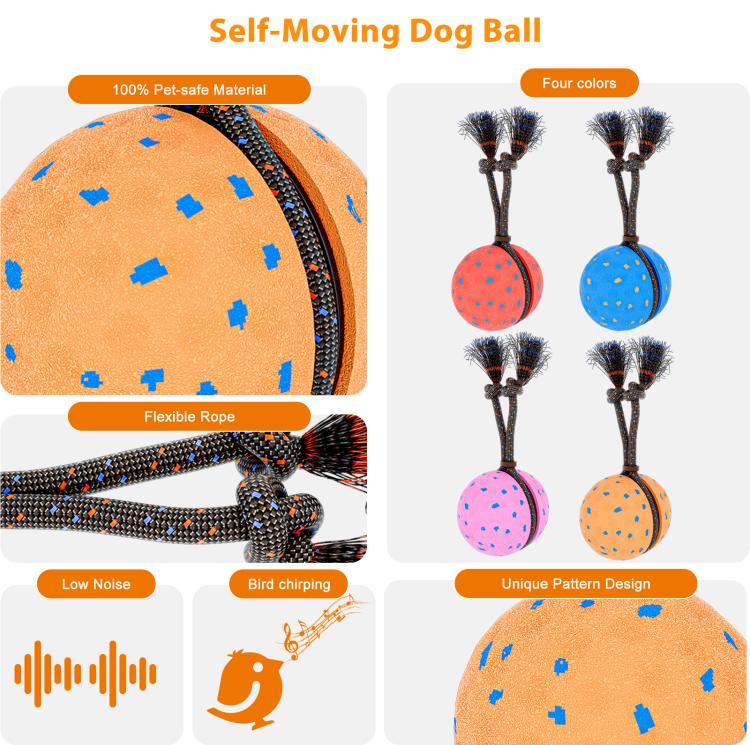 O29 Smart Automatic Pet Toy Ball Dog Training with Sound & Rope, O29