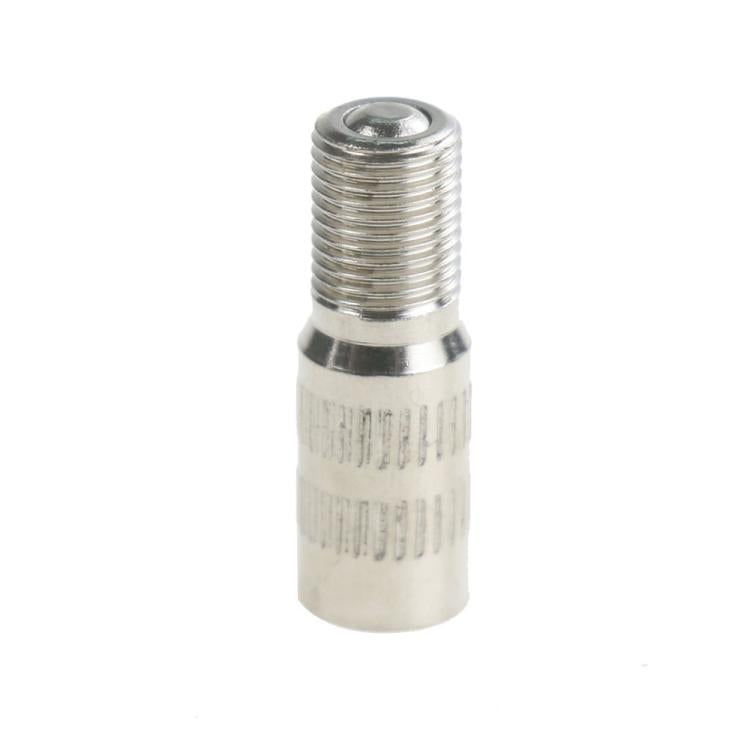 Metal air extension valve with hex nut and threaded end for scooter tires