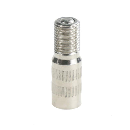 Metal air extension valve with hex nut and threaded end for scooter tires