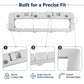 White main brush cover with molded clips and guide tabs, replacement accessory