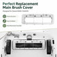 White main brush cover replacement accessory fitted inside robot vacuum base