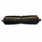 Main brush roller with black bristles and end caps for robot vacuum cleaning