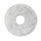 Circular microfiber mop pad with center hole, light gray