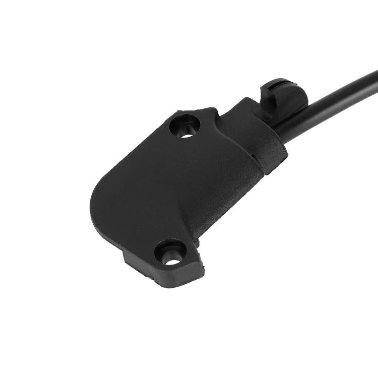 Black brake handle hall effect sensor housing with mounting holes