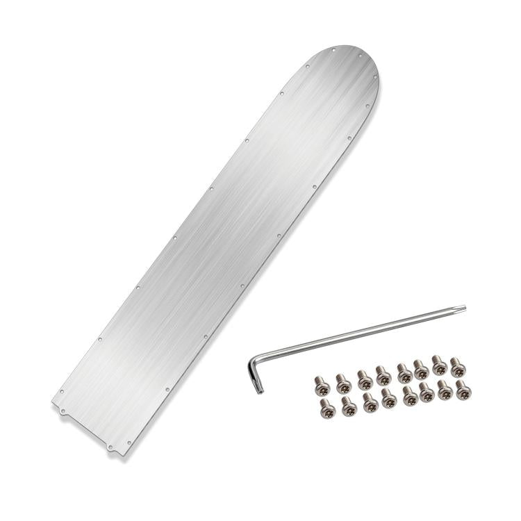 Stainless steel electric scooter base plate with mounting screws and L wrench