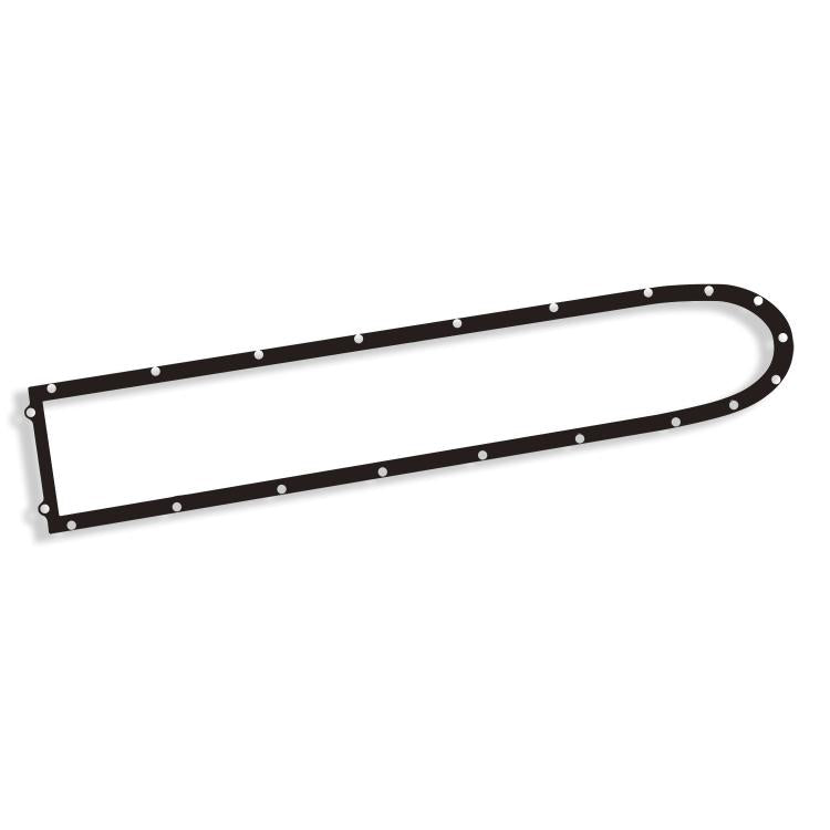 Waterproof mounting ring for electric scooter base plate, black frame with bolt holes