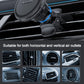 Black magnetic car vent phone holder mounted on a slatted air vent