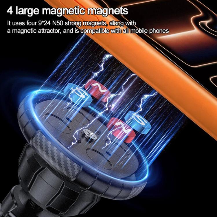 Black magnetic air vent phone holder with strong magnet attraction effect