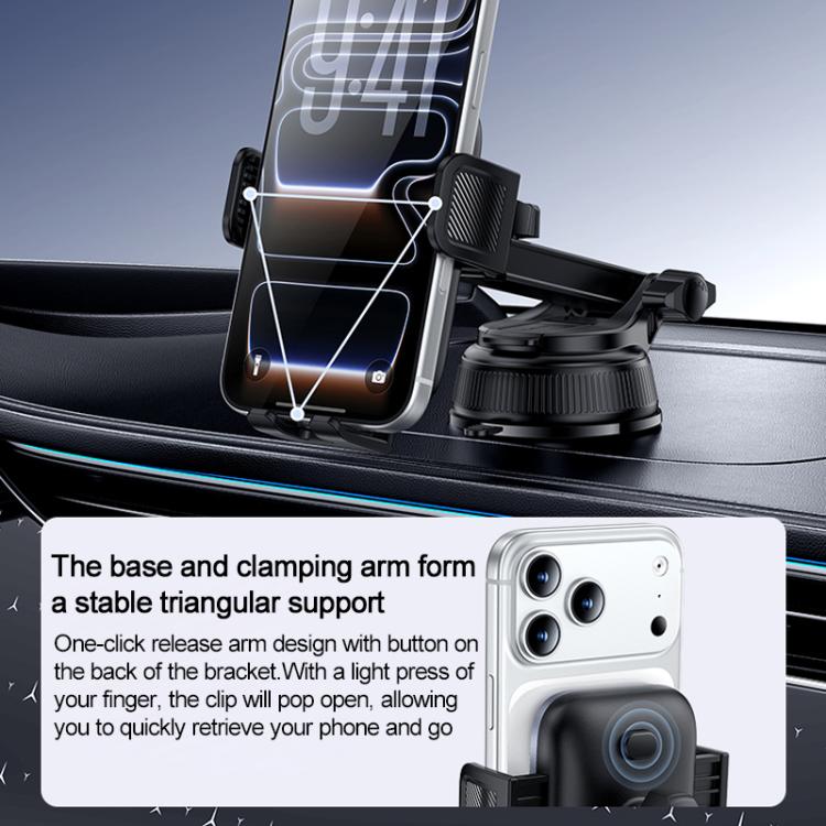 Yesido C278 Car Suction Cup Clip Phone Holder, C278