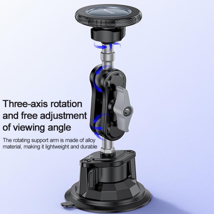 Yesido three-axis rotating car phone mount with suction base and side clamp