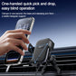 Car air-vent wireless charging phone holder with one-hand clamp base and arms