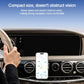 Compact car air vent wireless phone holder with phone facing driver