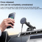 Magnetic phone car mount with circular charging disk and suction-cup base