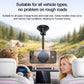 Car phone suction mount with long arm positioned for front dashboard use