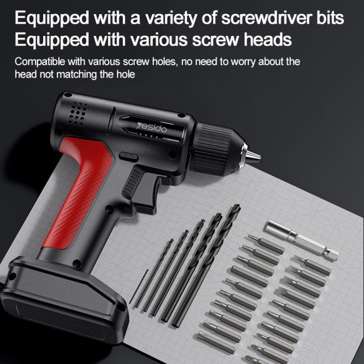 Yesido EC36 Multi-functional Household Electric Screwdriver Electric Drill Set Tool, EC36